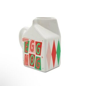 🆕🎄 Target Bullseye Playground Egg Nog Ceramic Milk Carton Mug Retro Novelty